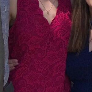 Francesca’s Fuschia Lace Dress EUC - Size S